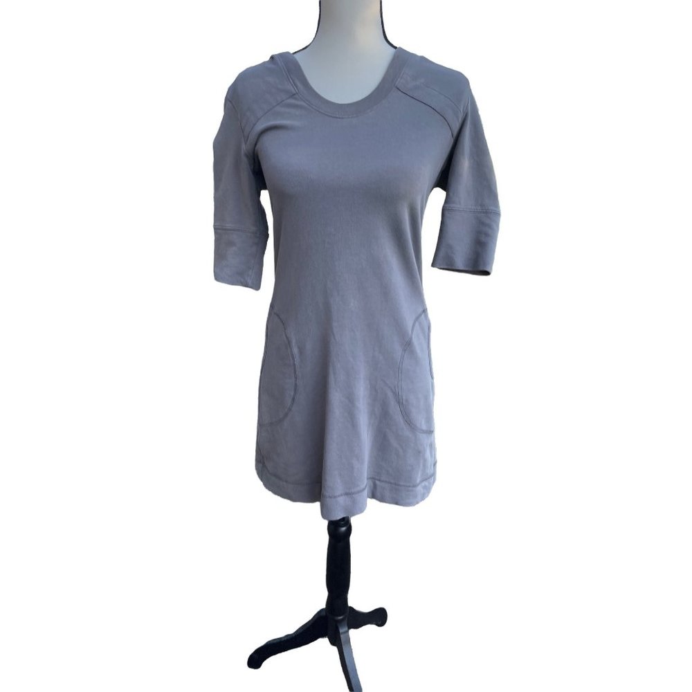 Blake Standard Cotton Dress Hooded Size Medium Grey Pockets